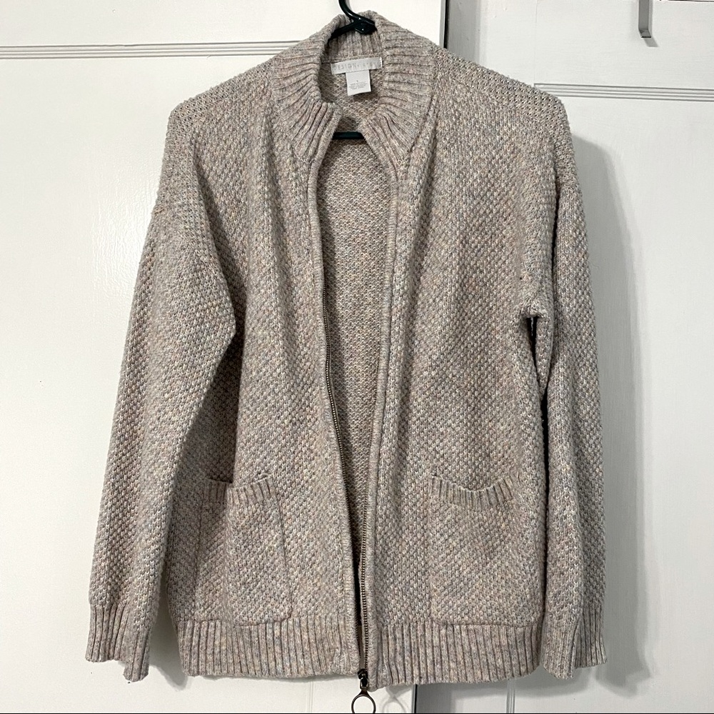 STITCH FIX Design History Large Zip Up Sweater